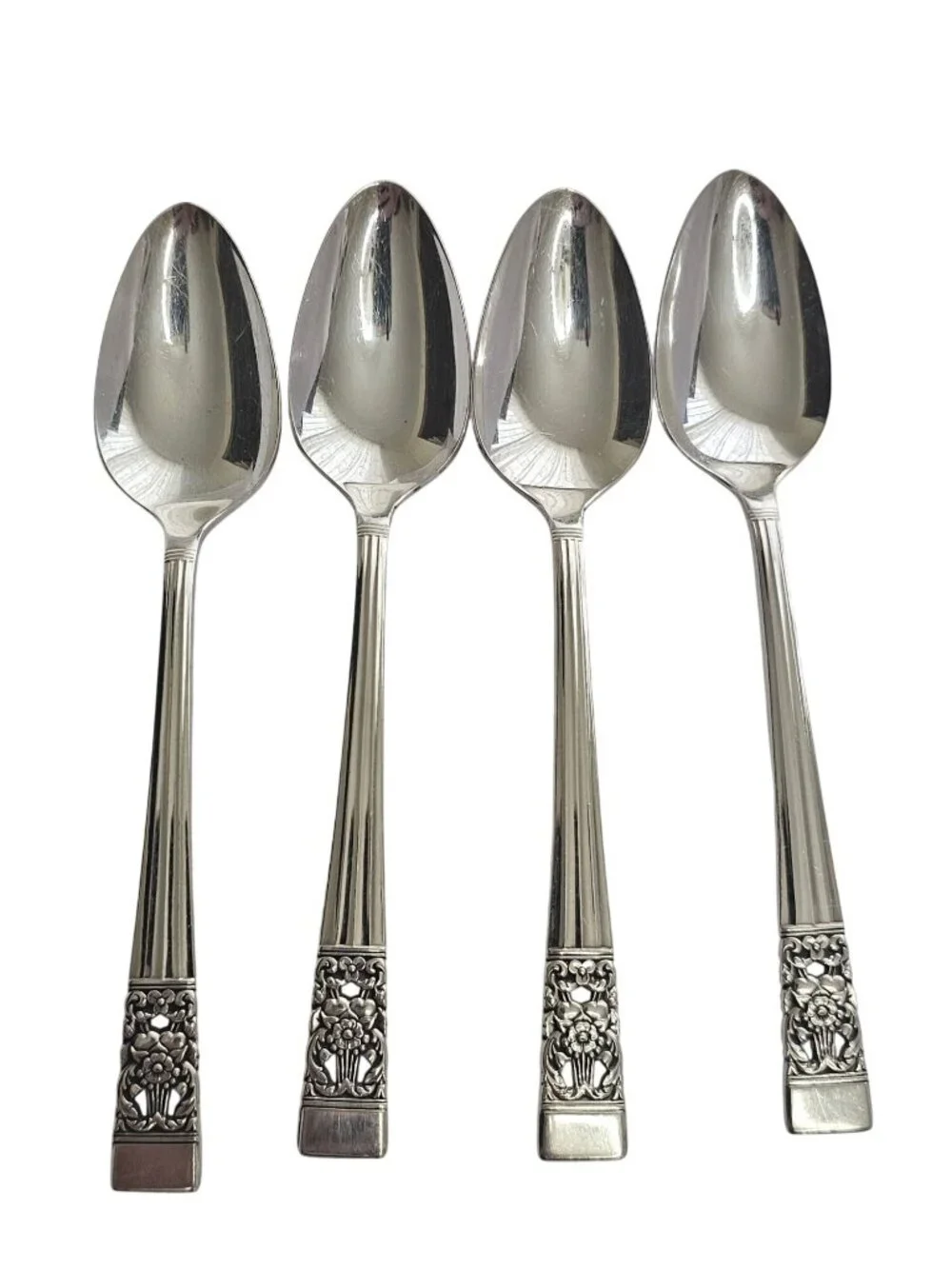 4 Oneida Coronation Spoons 6